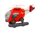 Helikopter Kreskówkowy Do Skręcania DIY Czerwony