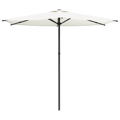 Parasolka ogrodowa 270 x 270 cm Poliester Prostokątny kremowy