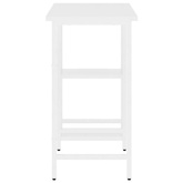 vidaXL Biurko komputerowe, białe, 80x40x72 cm, MDF i metal