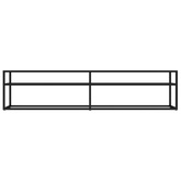vidaXL Szafka pod TV, czarna, 180x40x40,5 cm, szkło hartowane