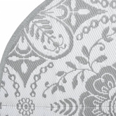 vidaXL Dywan na zewnątrz, jasnoszary, Ø160 cm, PP