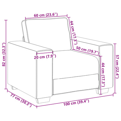 Fotel Czerwone wino 100 cm tkanina