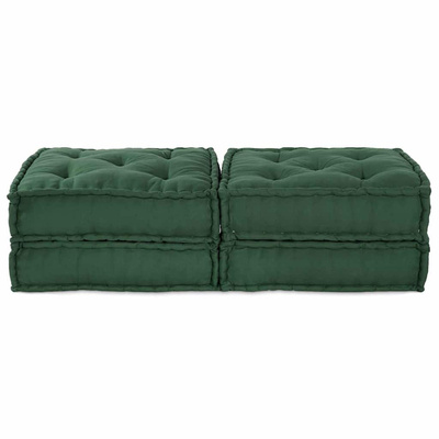Modularna jednostka sofy 2 pcs zielony 140 x 70 x 36 cm tkanina