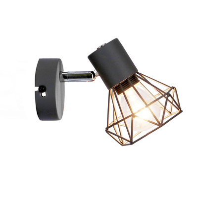 Kinkiet szary druciany pojedynczy 1X40W E14 Verve 91-60969