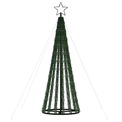 vidaXL Stożkowa choinka z lampek, 275 kolorowych LED, 180 cm