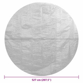 Pływająca folia solarna z PE, 527 cm, szara