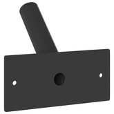 Uchwyt na maszt flagowy Czarny 13 x 6 x 0,2 cm Stal