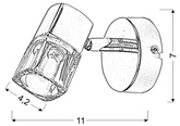 Lampa ścienna kinkiet candellux diament 91-19229 g9