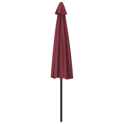 Półparasol balkonowy, aluminiowy słupek, bordo, 300x155x223 cm