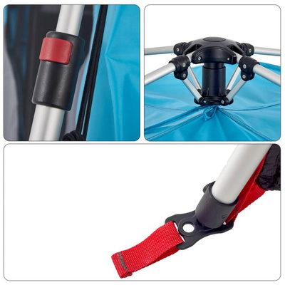 vidaXL Namiot rodzinny, 10-os., niebieski, szybko rozkładany