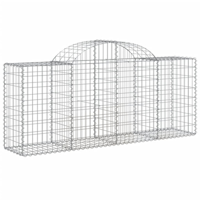 Kosze gabionowe, 3 szt, 200x50x80/100 cm, galwanizowane żelazo
