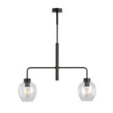 Lampa wisząca LUKKA 2 BLACK/TRANSPARENT