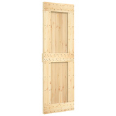 Drzwi przesuwne 70 x 210 cm Lite Drewno Sosnowe (Nieobrobione)