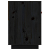 vidaXL Szafka pod TV, czarna, 90x40x60 cm, lite drewno sosnowe