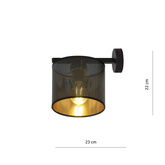 Kinkiet JORDAN K1 BLACK/GOLD
