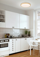 Plafon LED biały + drewniany 24W 4000K lampa Gandava Candellux 14-75253