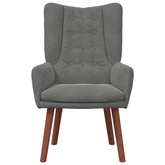 fotel Ciemnoszary 63 x 67 x 94 cm Aksamit