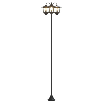 Lampion z 3 głowicami Czarny 16 x 16 x 187 cm Aluminium i ABS