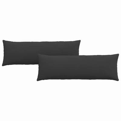 Poduszki na sofę 2 pcs Czarny 120 x 40 cm tkanina