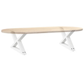Nogi do stolika kawowego 2 szt. Białe 60x(30-31,3) cm Stal