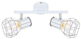 Lampa sufitowa ścienna listwa biała druciany klosz Sancho Candellux 92-61751