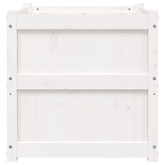 Donica ogrodowa, biała, 60x60x60 cm, lite drewno sosnowe