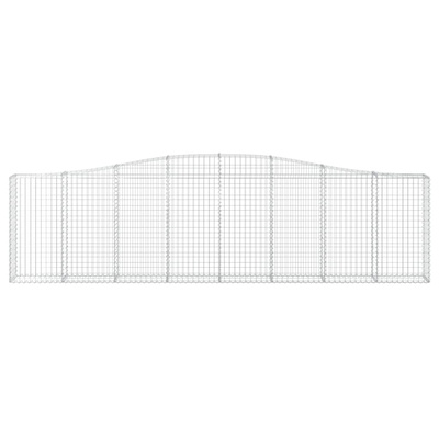 Kosze gabionowe, 6 szt, 400x30x100/120 cm, galwanizowane żelazo