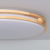 Plafon LED Abruzzo Sagio Okrągły 21W Naturalne Drewno 3 Barwy Świecenia CCT 40cm