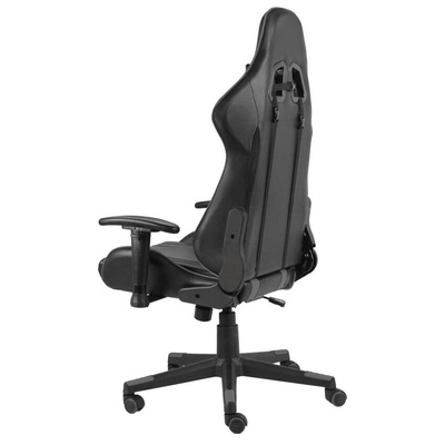 vidaXL Obrotowy fotel gamingowy, szary, PVC 20483