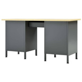 vidaXL Biurko robocze, czarne, 160x60x85 cm, stal