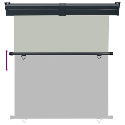 Markiza boczna na balkon, 165x250 cm, szara