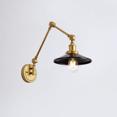 Kinkiet Retro nastawny Czarno Złoty Abruzzo Gloria