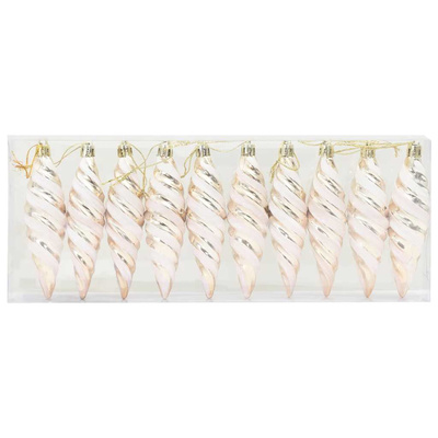 Świąteczna kula w spiralnym kształcie 40 pcs szampański