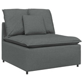 Modułowy moduł centralny sofy z poduszkami Ciemnoszary 100 cm