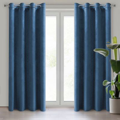 Zasłona Rosa granatowa 140x250