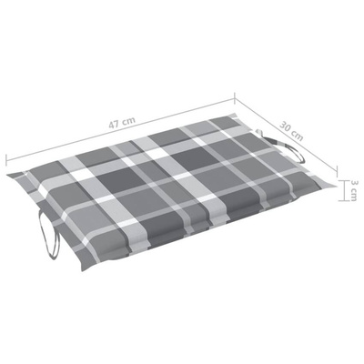 vidaXL Leżak bujany z poduszką, lite drewno tekowe