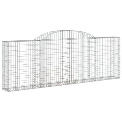 Kosze gabionowe, 10 szt, 300x30x100/120cm, galwanizowane żelazo