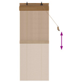 Roleta brązowy 40 x 160 cm Bambus