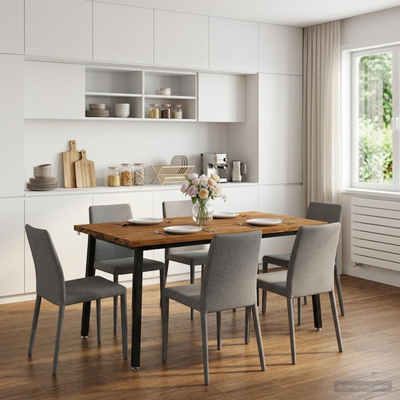 Kwadratowy stół do jedzenia 160 x 80 x 75 cm Lite Drewno Akacji