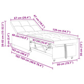Rozkładana sofa Niebieski 194 x 50 x 82 cm tkanina