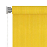 vidaXL Roleta zewnętrzna, 100x140 cm, żółta, HDPE