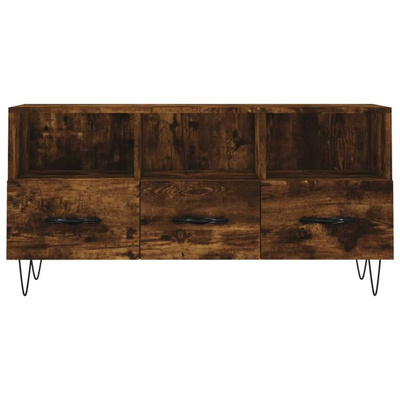 Szafka pod TV, przydymiony dąb, 102x36x50 cm vidaXL