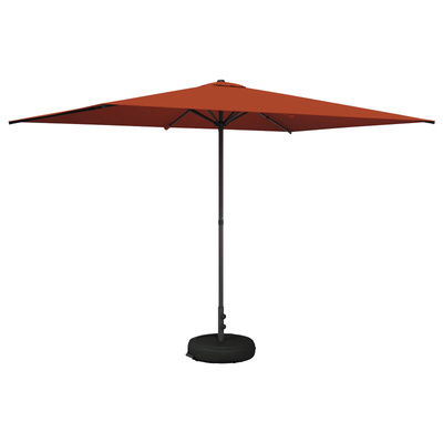 Parasol ogrodowy z podstawą 200 x 300 cm Poliester Prostokątny