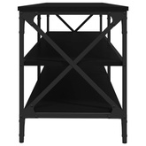 vidaXL Szafka pod TV, czarna, 140x40x50 cm, materiał drewnopochodny