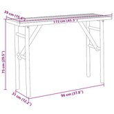 Stolik konsolowy, 115x39x75 cm, bambusowy