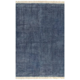 vidaXL Dywan typu kilim, bawełna, 160 x 230 cm, niebieski