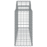 Kosze gabionowe, 12 szt, 200x50x80/100 cm, galwanizowane żelazo