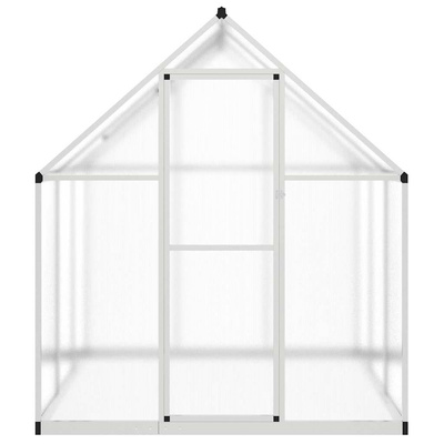 Szklarnia z ramą podstawy, srebrna, 169x169x195 cm, aluminium