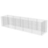 vidaXL Podwyższona donica gabionowa, galwanizowana stal, 450x90x100 cm