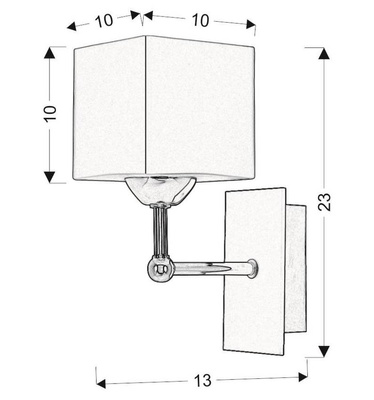 Lampa Ścienna Kinkiet Candellux Cubetto 21-24513 E27 Drewno+Chrom